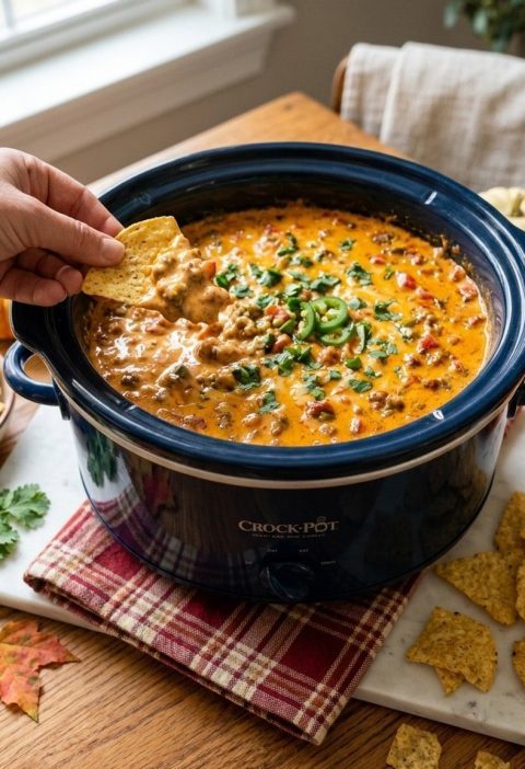 Crockpot Rotel sausage dip
