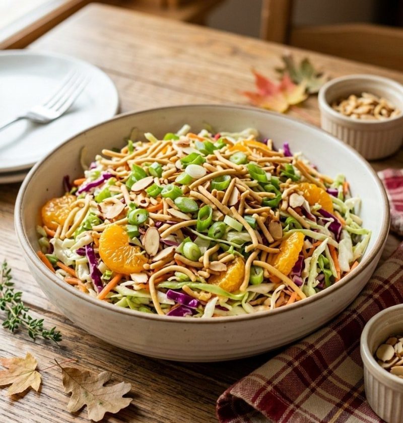 Crunchy Asian mandarin coleslaw