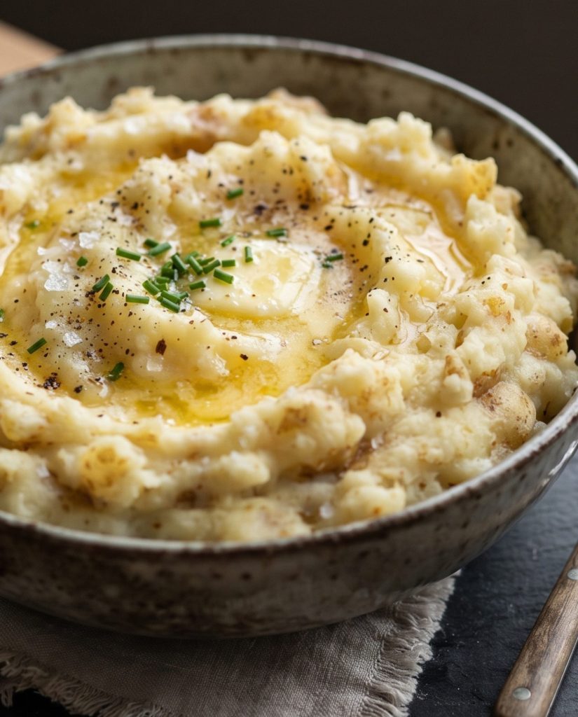 Skin-on mashed potatoes
