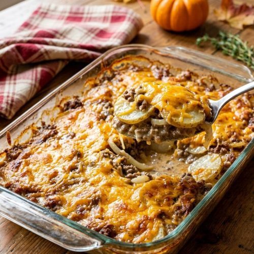 Easy 5-Ingredient Hamburger and Potato Casserole