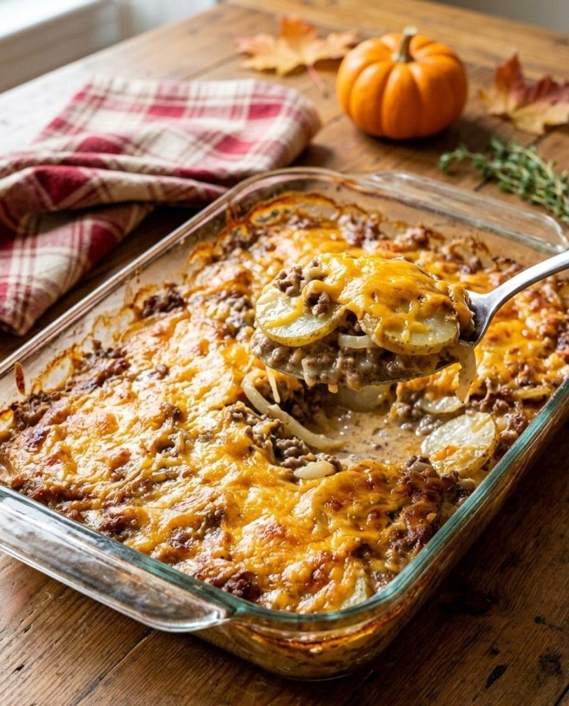Easy 5-Ingredient Hamburger and Potato Casserole