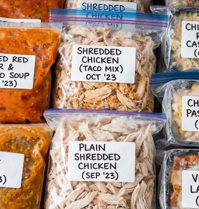 An organized freezer