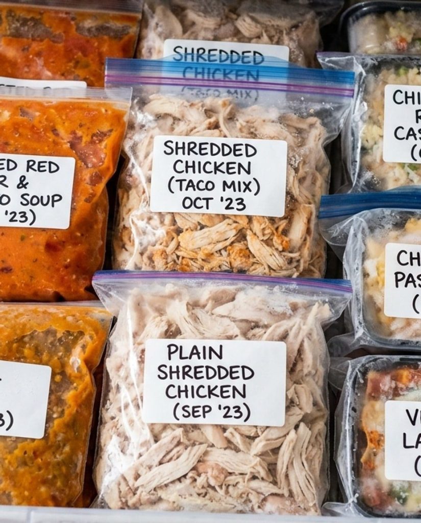 An organized freezer