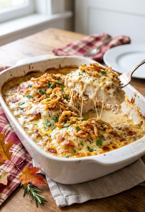 French onion chicken bake