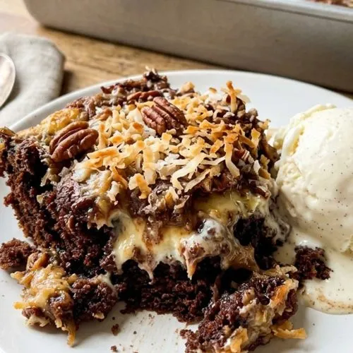 German chocolate dump cake