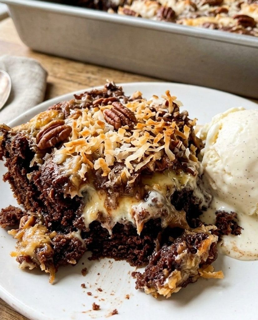 German chocolate dump cake