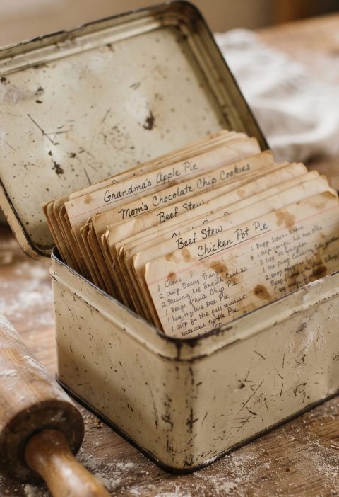 Grandmother's old recipe box