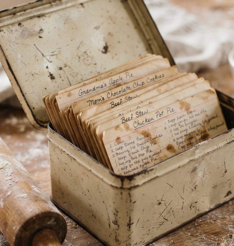 Grandmother's old recipe box