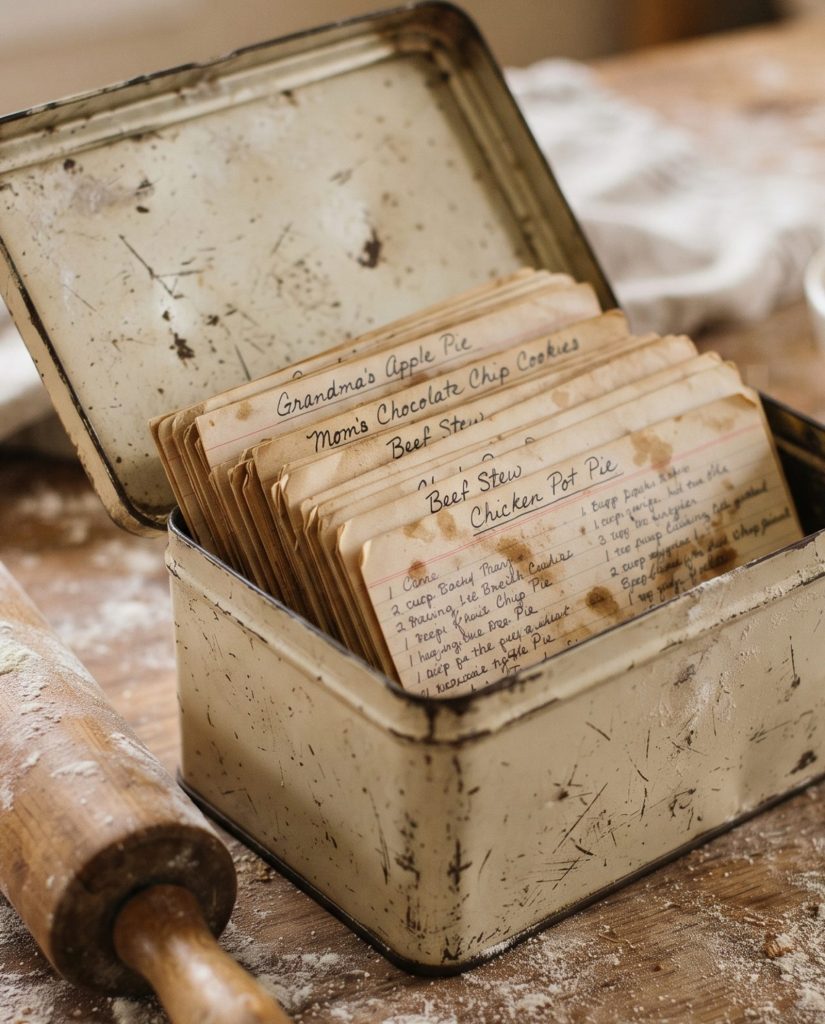 Grandmother's old recipe box