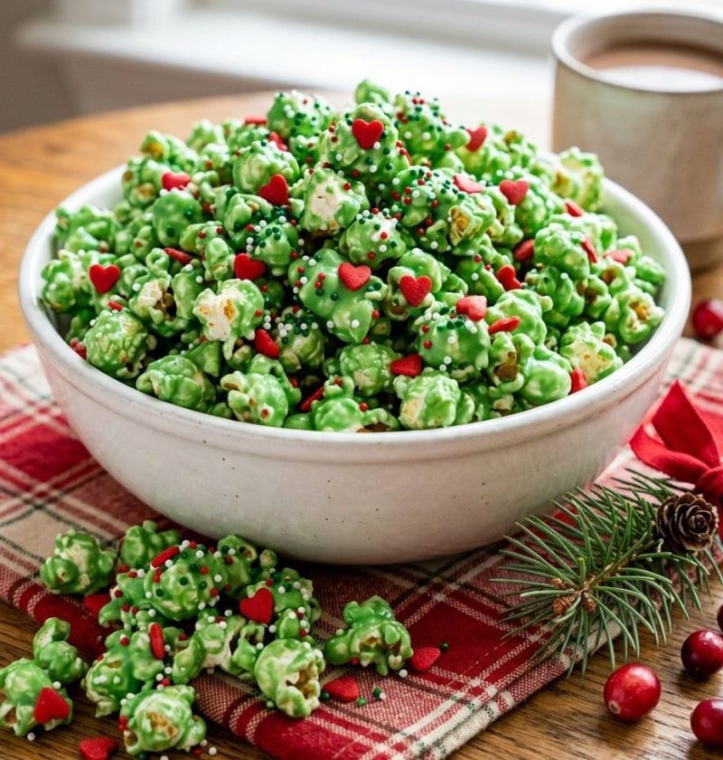 Grinch popcorn