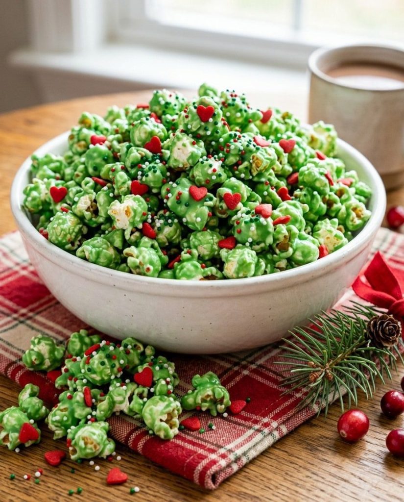 Grinch popcorn