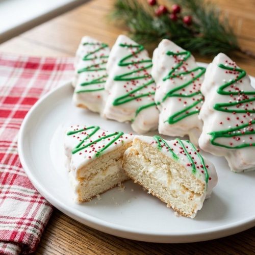 Homemade Christmas tree snack cakes