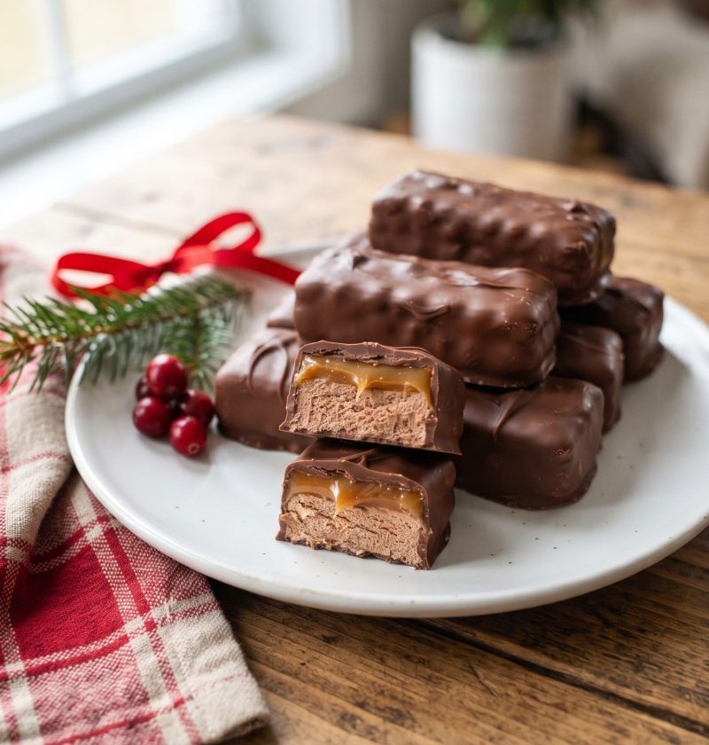 Homemade Milky Way bars