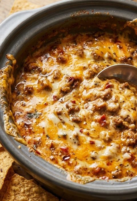 Slow cooker dip on warm