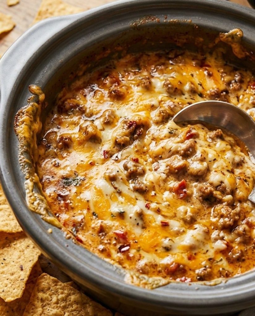 Slow cooker dip on warm