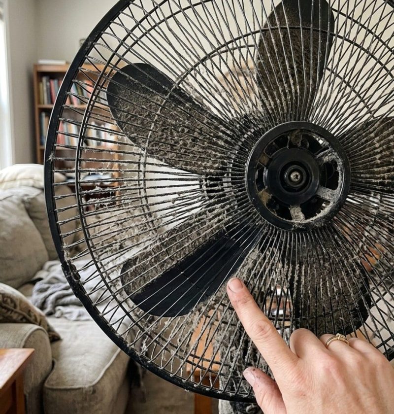 Dusty fan grille