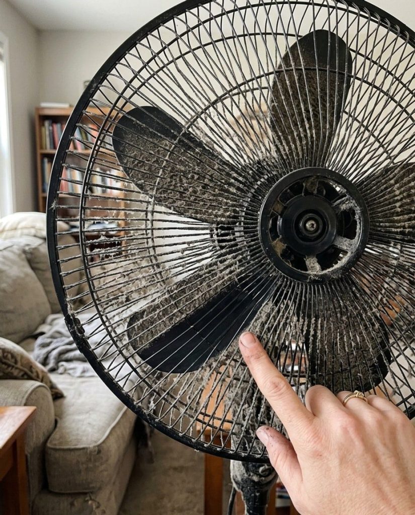 Dusty fan grille