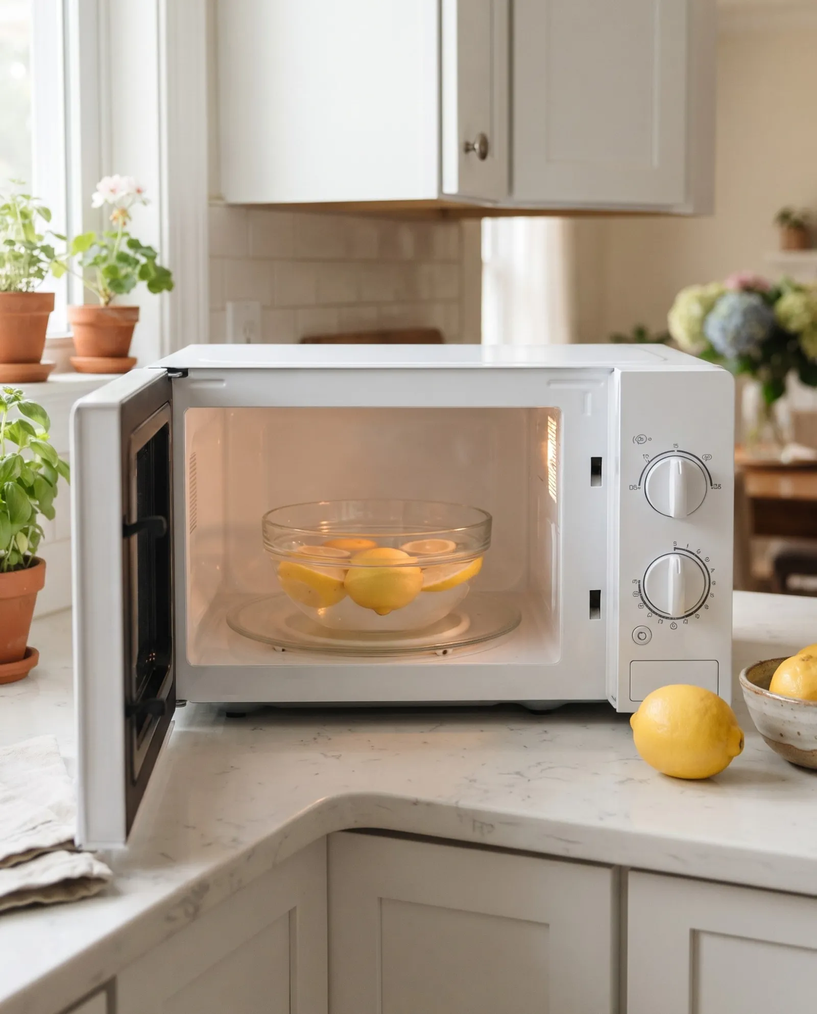 My 5-Minute Lemon Trick for a Dirty Microwave (No Scrubbing)