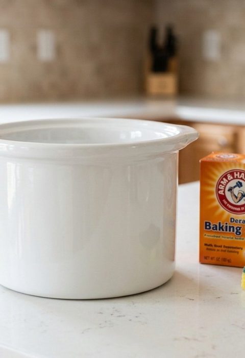A clean slow cooker crock