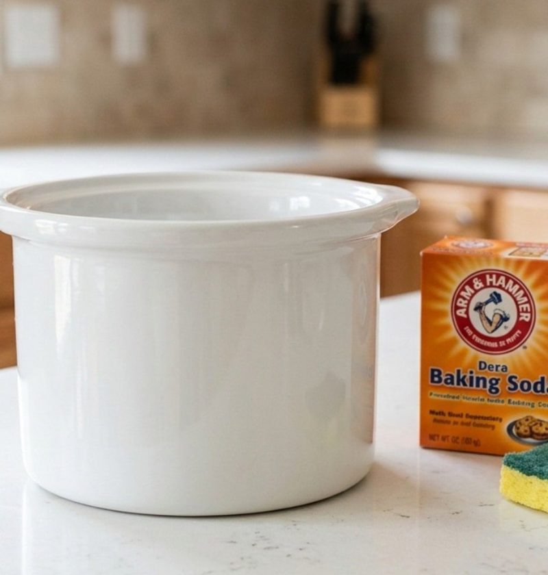 A clean slow cooker crock