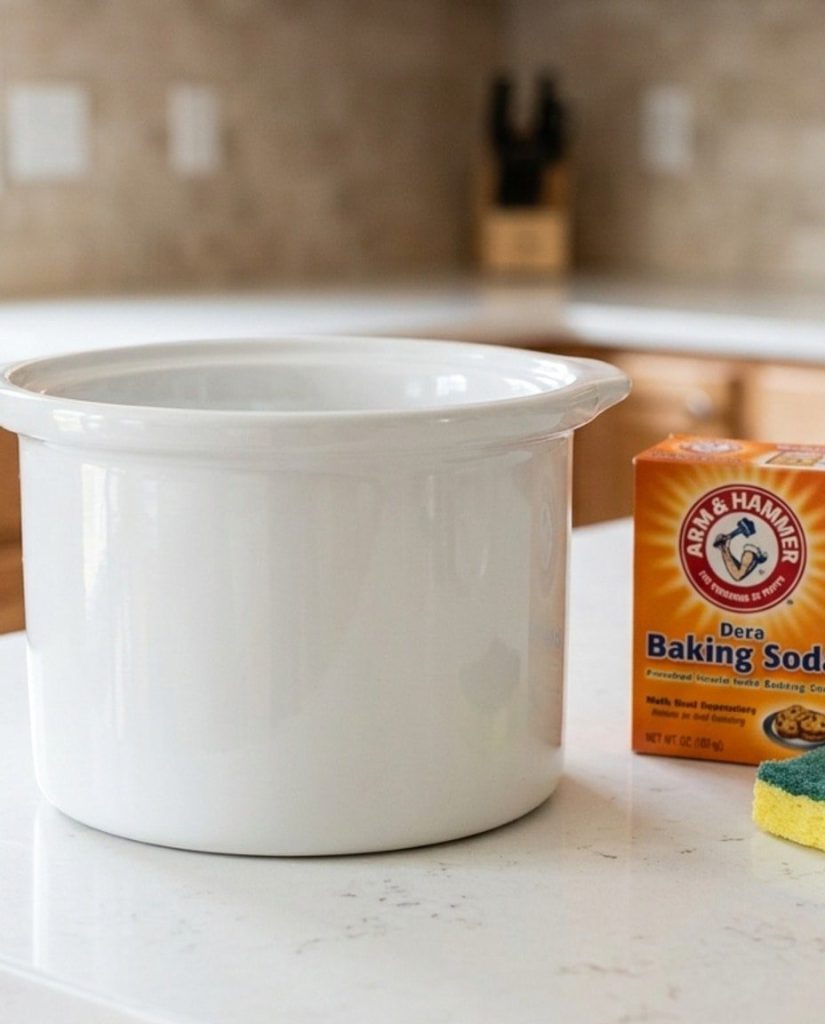 A clean slow cooker crock