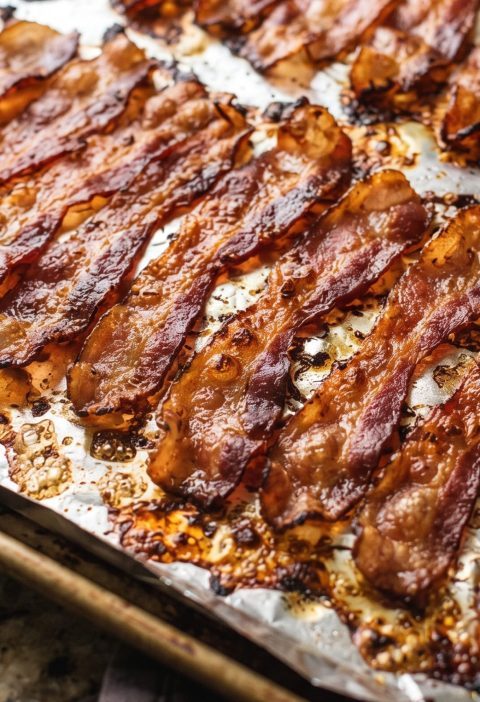 Oven-baked bacon