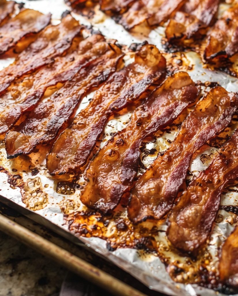 Oven-baked bacon