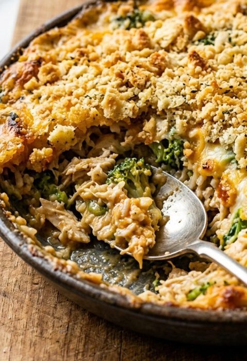 A crispy casserole topping