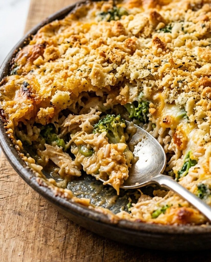 A crispy casserole topping