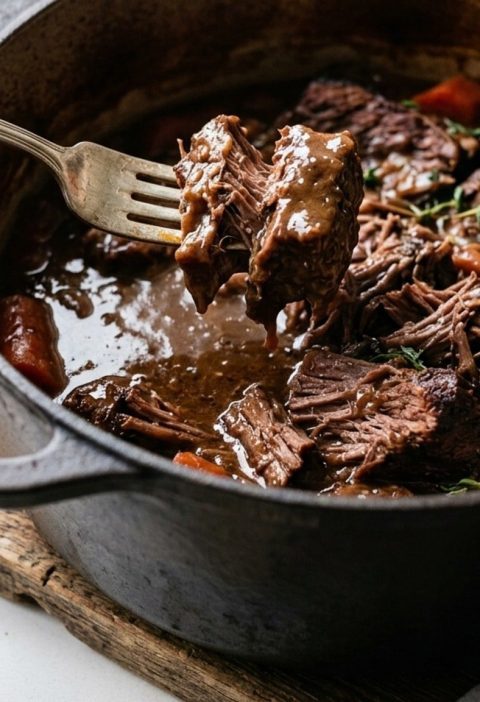 Tender braised beef