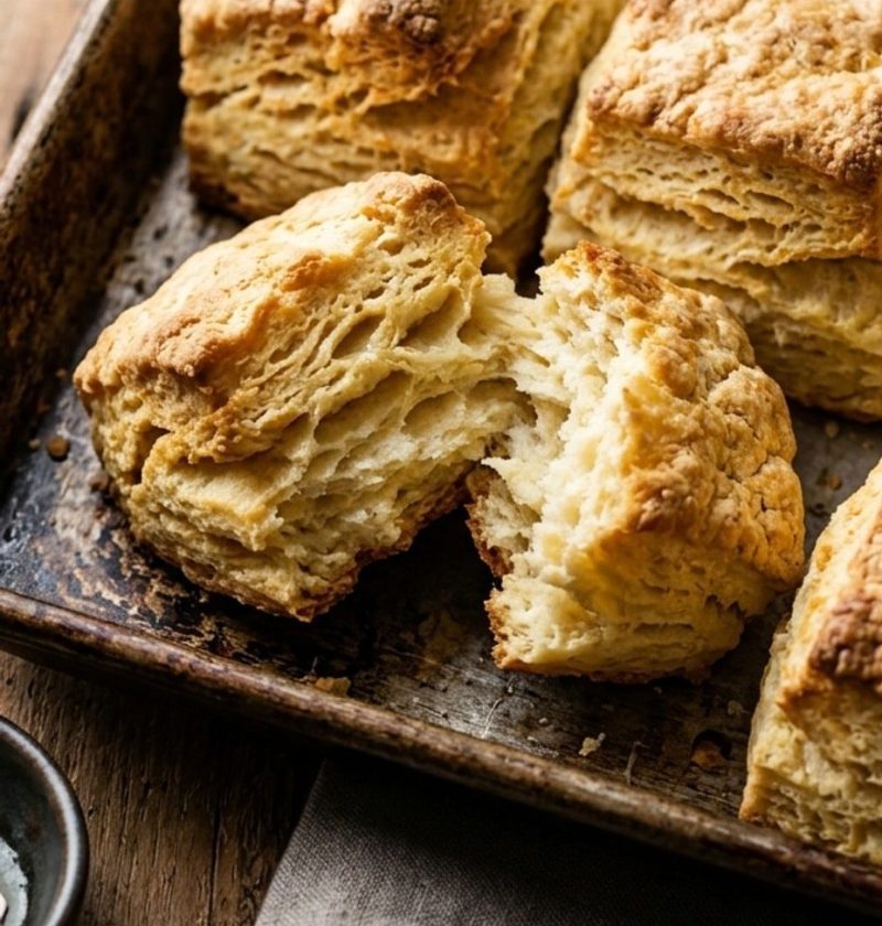Tall flaky biscuits