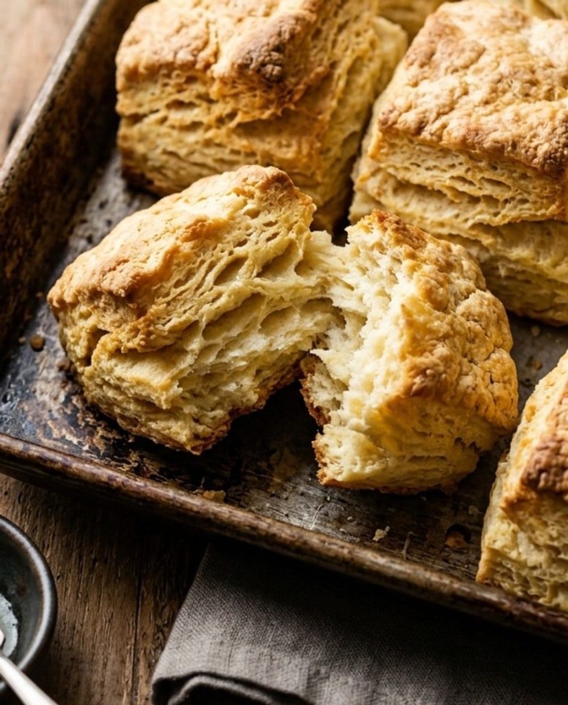 Tall flaky biscuits