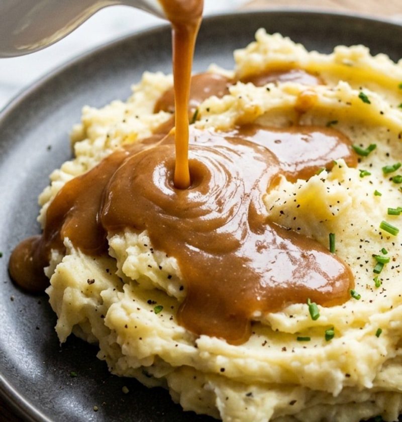 Smooth brown gravy