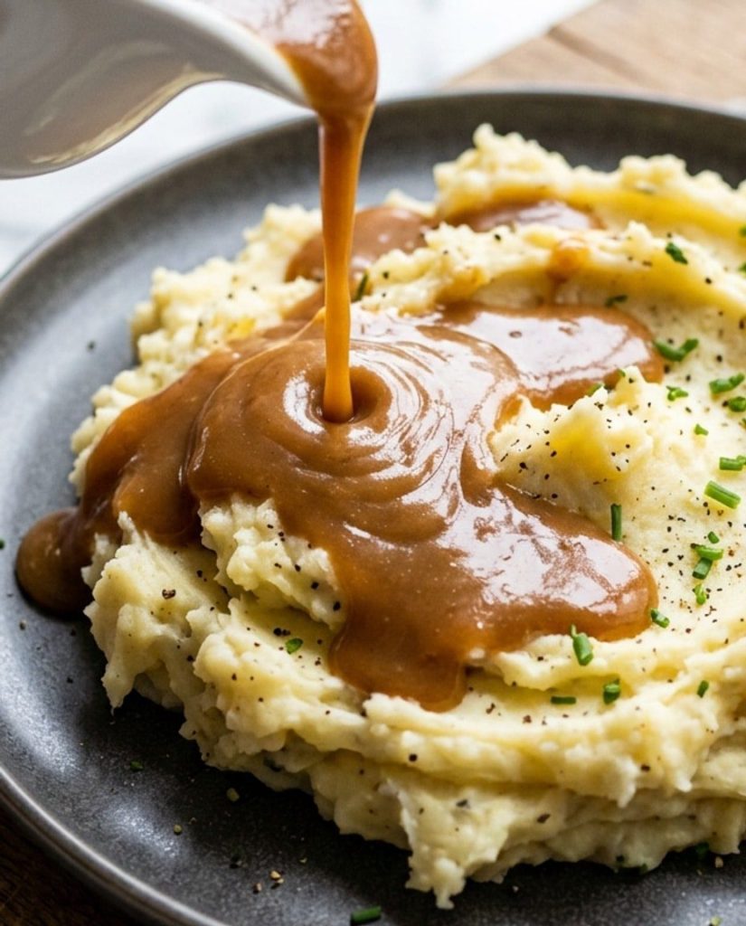 Smooth brown gravy