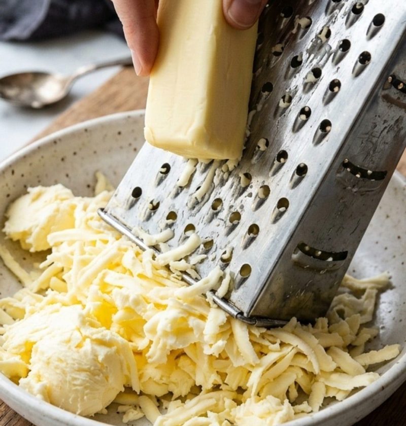 Grating cold butter