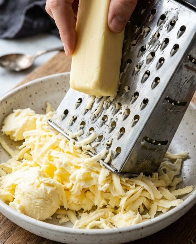 Grating cold butter