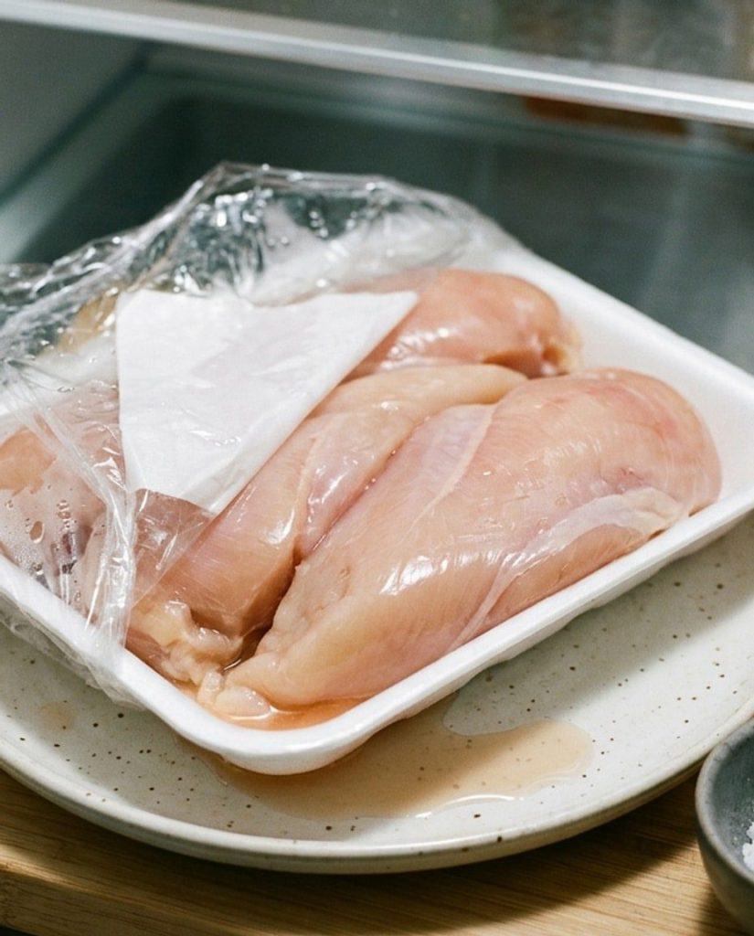 Thawing chicken in the fridge