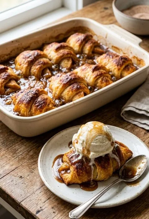 Mountain Dew apple dumplings in a baking dish