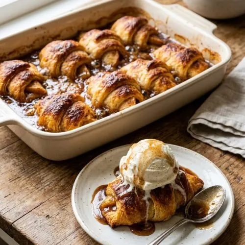 Mountain Dew apple dumplings in a baking dish
