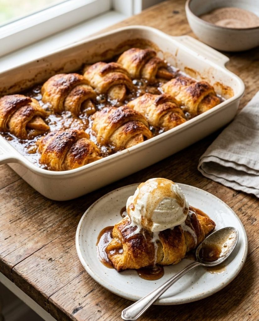 Mountain Dew apple dumplings in a baking dish