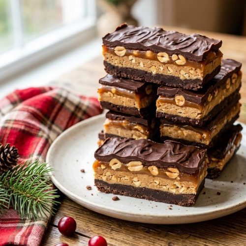 No-bake Snickers bars