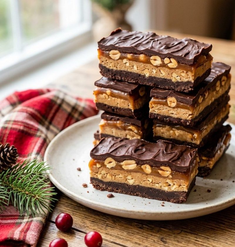 No-bake Snickers bars