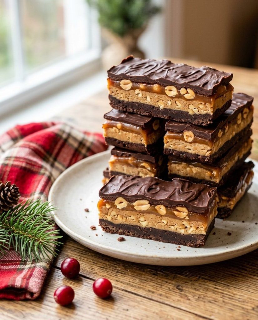 No-bake Snickers bars