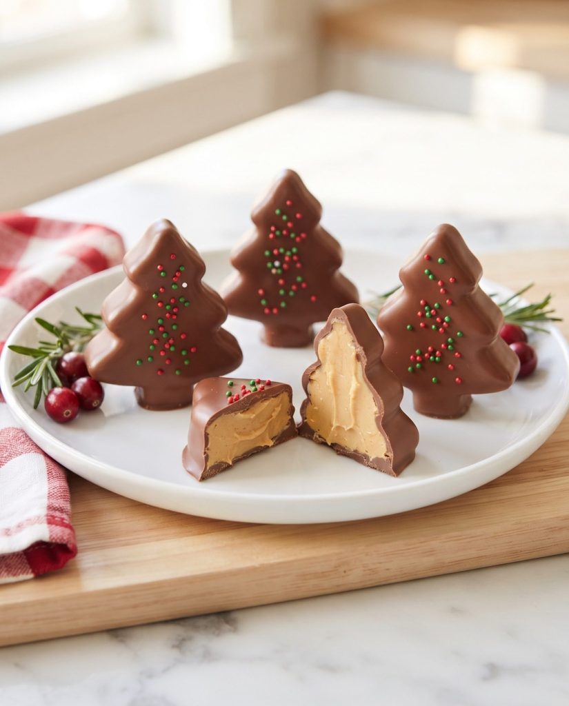Homemade peanut butter Christmas trees