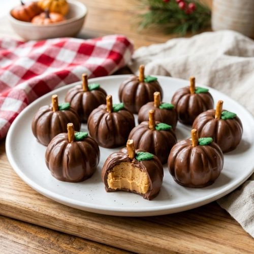 Homemade peanut butter pumpkins
