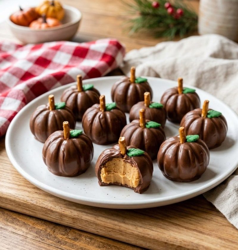 Homemade peanut butter pumpkins