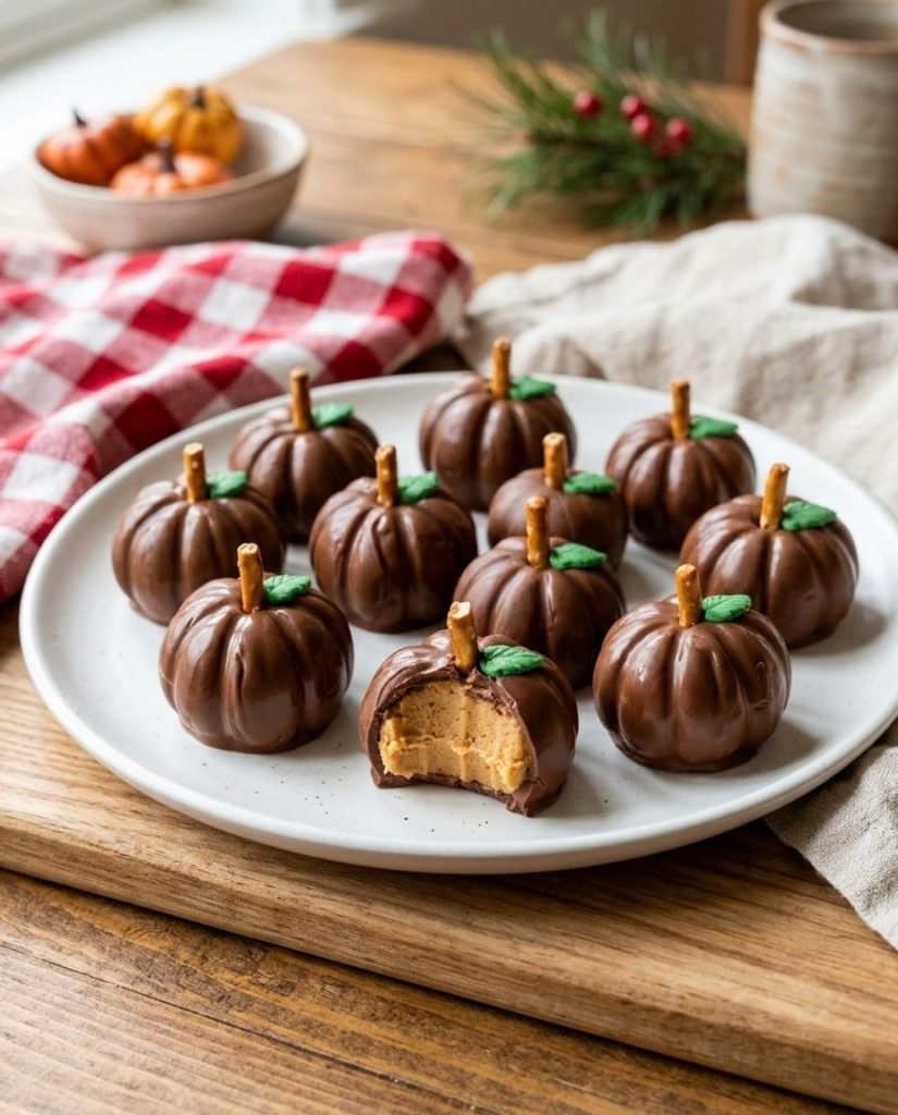 Homemade peanut butter pumpkins