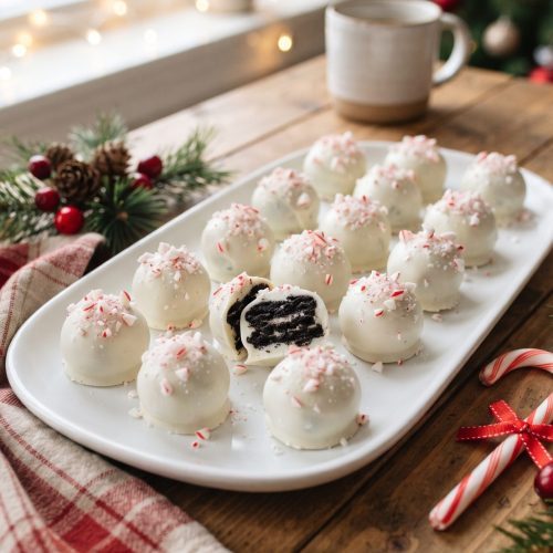 Peppermint Oreo truffles