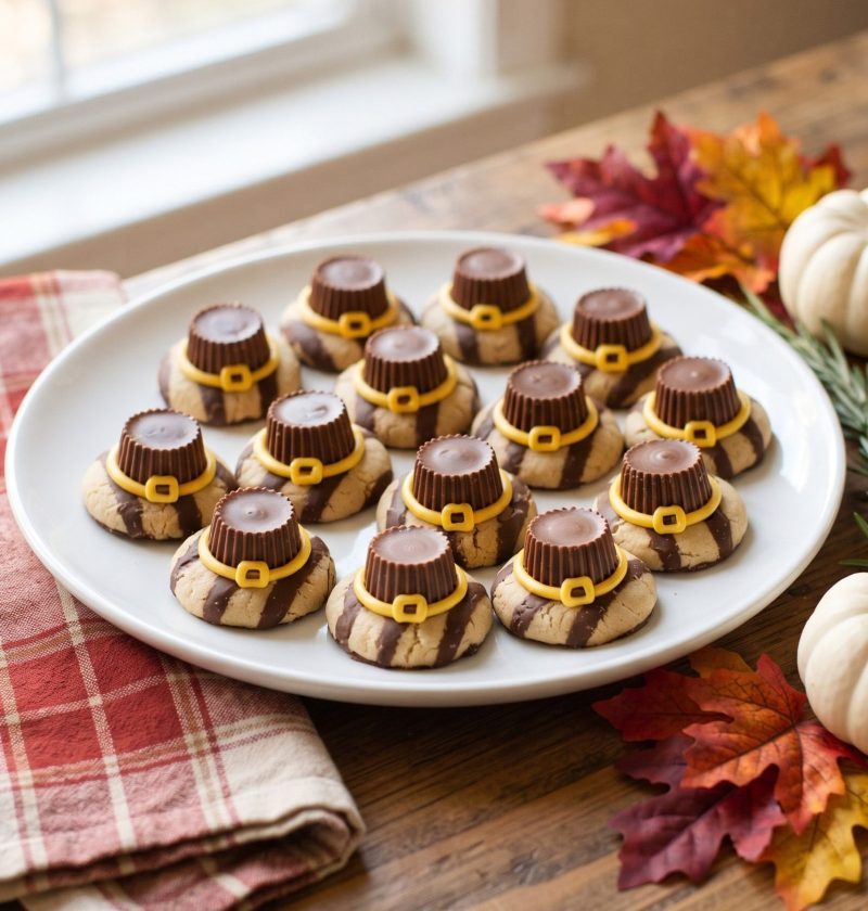Pilgrim hat cookies