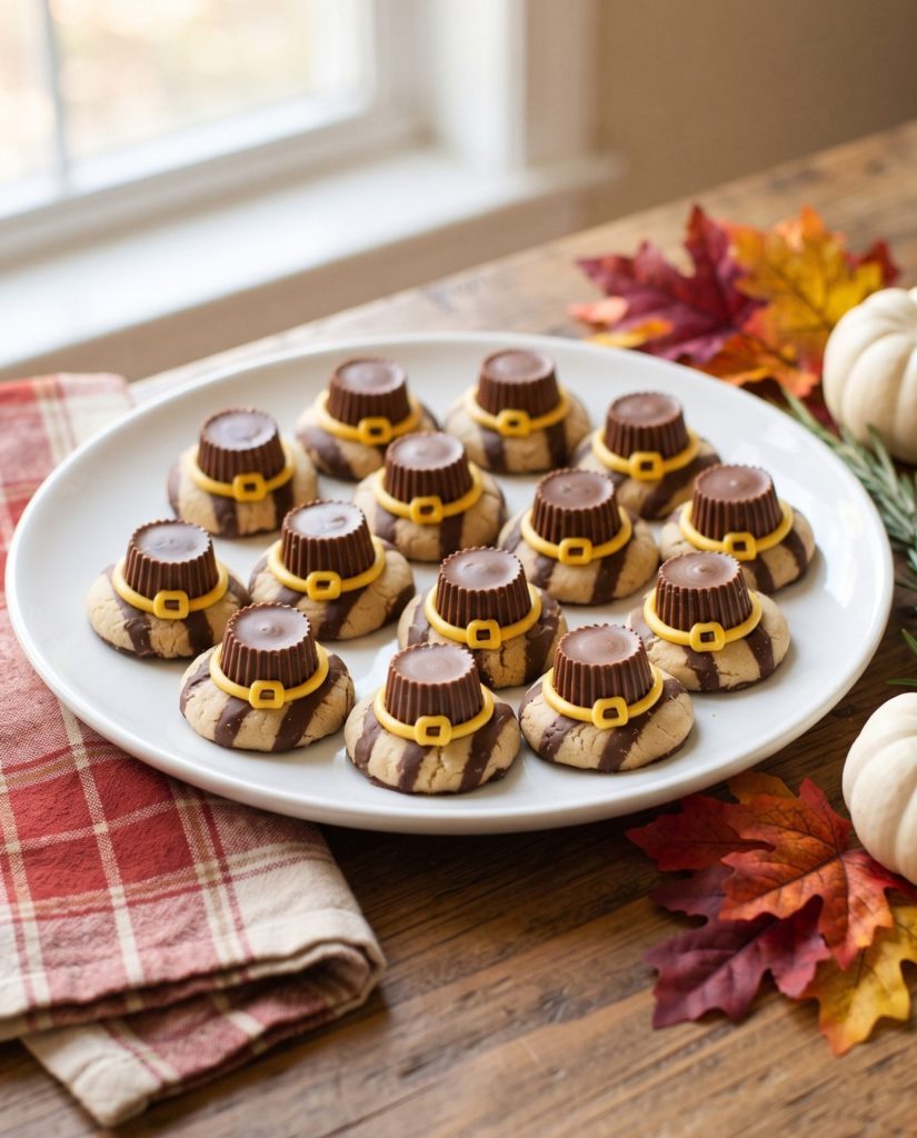 Pilgrim hat cookies